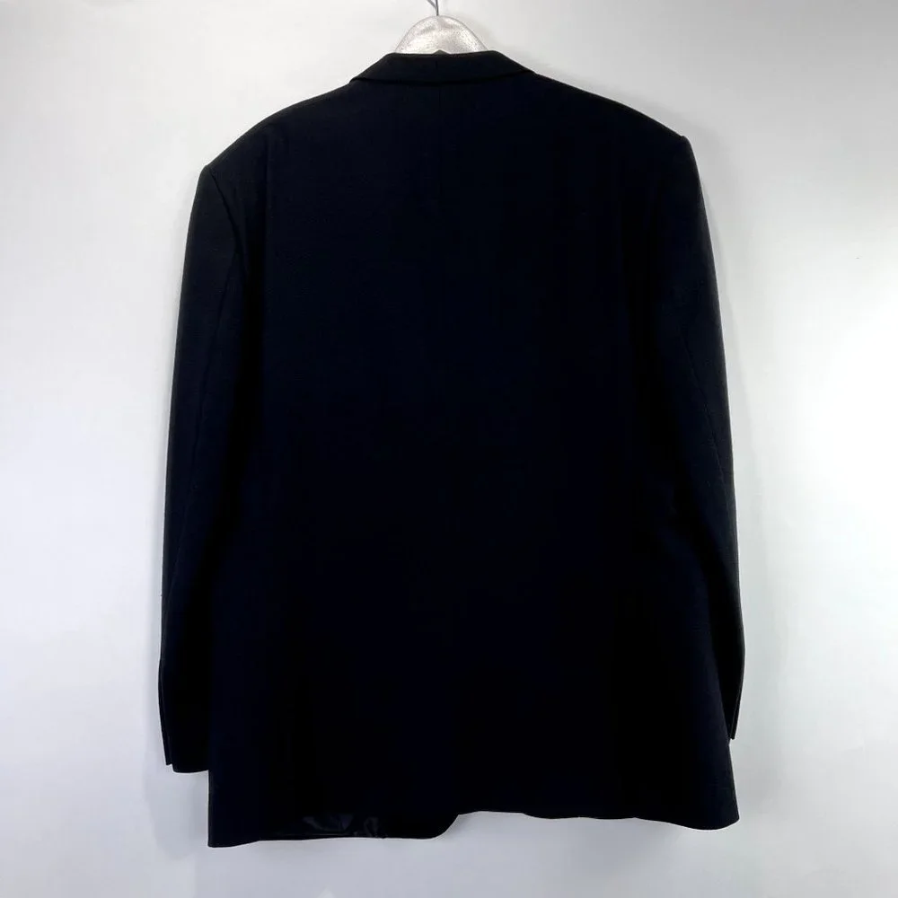 Rossi Umberto Rossi‎ Men Suit Wool 100% Black 3 Buttons down Size 44R/Large